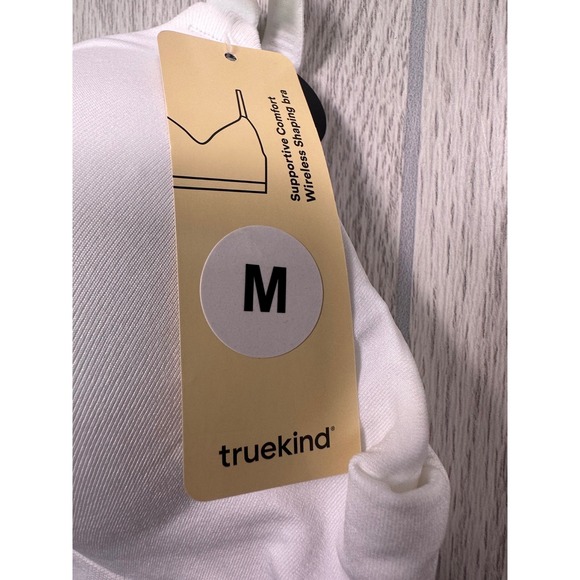 Truekind Supportive Comfort Wireless Shaping Bra White Size M - Picture 4 of 7